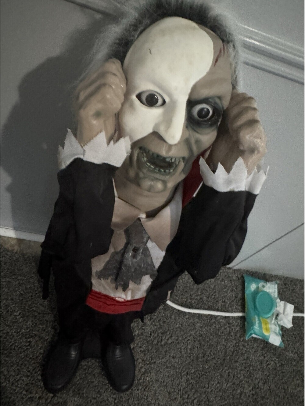 Halloween Phantom Of The Opera Face Ripper Animated Prop 30” Tall Works
